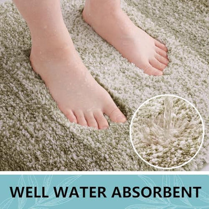 Arotive Microfiber Bathroom Rugs, Shaggy Soft Absorbent Bath Rug, 44x24