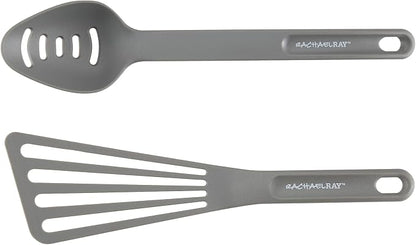 Rachael Ray Cucina Nonstick Cookware, Sea Salt Gray Pots and Pans Set, 12-Piece