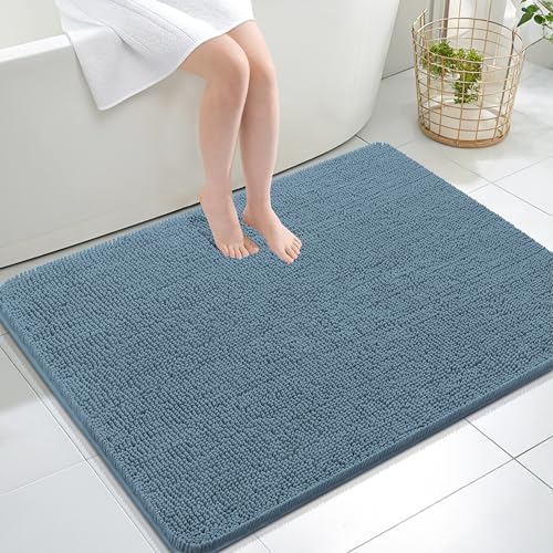 OLANLY Large Bathroom Rugs 40x32, Extra Soft Absorbent Chenille Bath Rugs