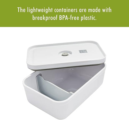 For food to stay fresh up to 5X longer, pump required (not included).