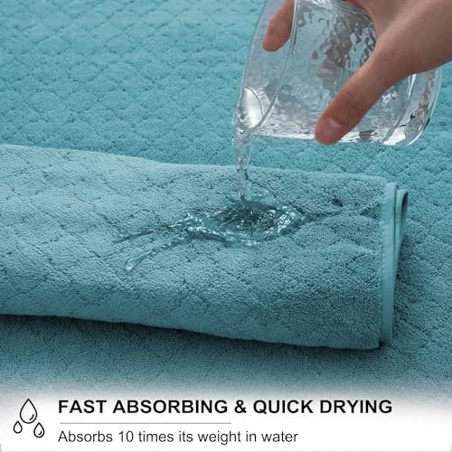 Extra Large Bath Towels Set 35x70 Inches - Luxury 600 GSM Oversized Bath Sheet Towel,Ultra Soft Microfiber - Quick Dry,Highly Absorbent Shower Towels Spa Hotel Bathroom Towel Set (4-Pack,Turquoise)
