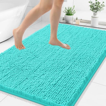 Smiry Bathroom Rugs 48X32, Luxury Chenille Extra Soft Absorbent Bath Mat