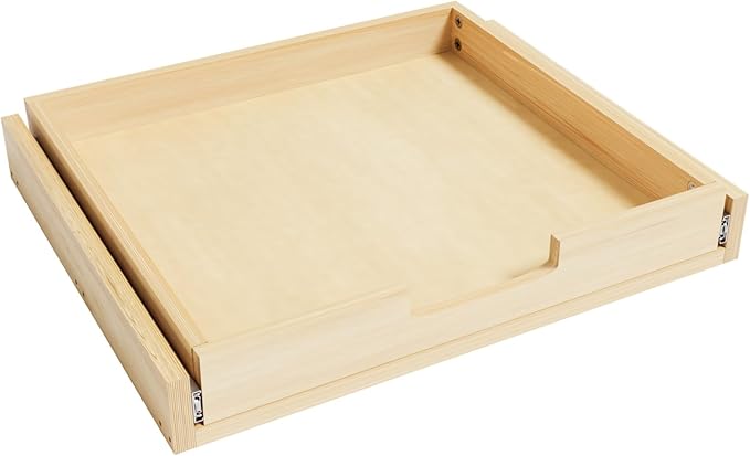 Pull Out Cabinet Organizer, 32''W×21''D Sliding Drawers for Cabinets, Soft Close Slide Out Wooden Pull out Drawers, Base Cabinet Organization for Kitchen, Pantry, Bathroom