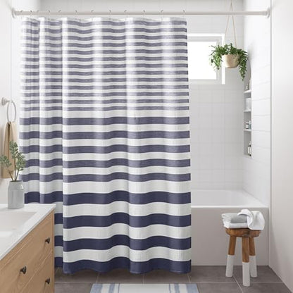 Madison Park Extra Wide Shower Curtain for Bathroom, Blue Ombre 108" x 72"