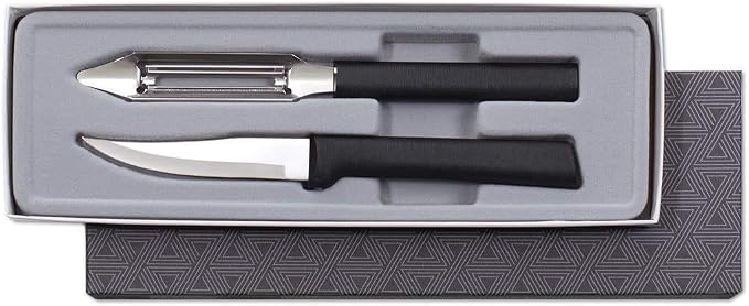 Rada Cutlery Pare & Peel Gift Set (G246), 2-Piece Knife Set, Stainless Steel Blades, Black Handle