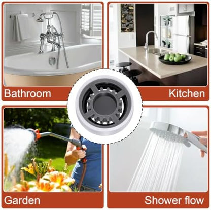 8Pcs Shower Flow Restrictor, Grey Water Flow Reducer Control Value