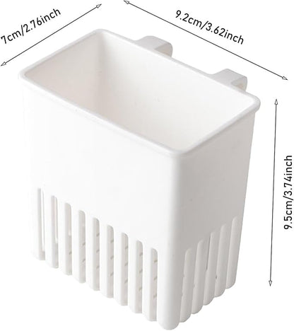 Cutlery Drying Rack - Utensil Drainer | Cutlery Drainer for Sink | Drying Rack Holder | Kitchen Drying Basket | Spoon Knife and Fork Storage Basket | Silverware Holder (White a 2pcs)