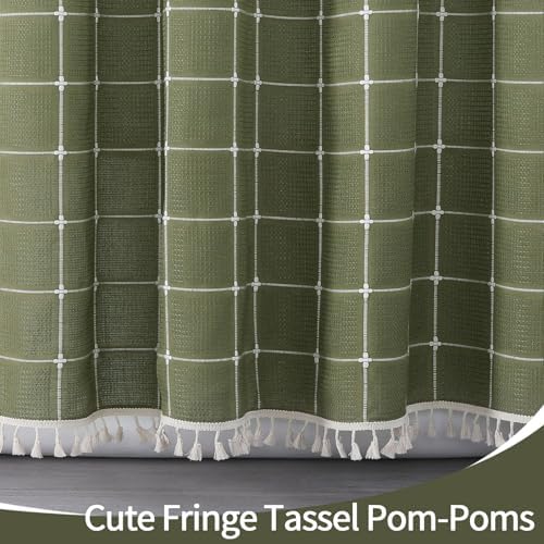 Gibelle Extra Long Boho Farmhouse Shower Curtain for Bathroom 72x84