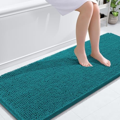 OLANLY Bathroom Runner Rugs 59x24, Extra Soft Absorbent Chenille Bath Rugs