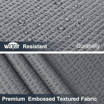 OWENIE Grey Stall Shower Curtain for Bathroom, 3D Embossed Textured Fabric Small Shower Curtain for Narrow Stall Size, Machine Washable Water Resistance, Hotel Style, 36" W x 72" L, Grey