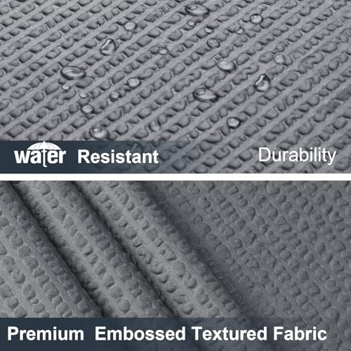 OWENIE Grey Shower Curtain for Bathroom 96 Inches Extra Long, Elegant 3D Embossed Textured Fabric Shower Curtains, Water Repellent, Machine Washable, Hotel Style, 72" W x 96" L, Grey