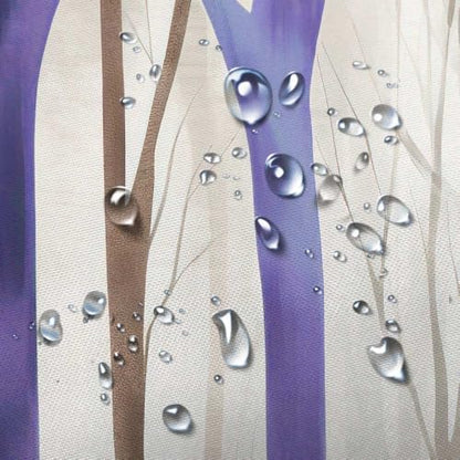 Birch Forest Abstract Shower Curtain Farmhouse Bathroom Decor 47X64 Inch