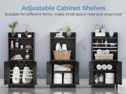 BEWISHOME Bathroom Storage Cabinet,Small Floor Cabinet,Toilet Paper Cabinet