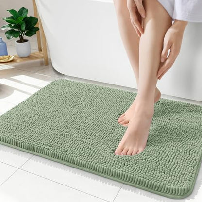 OLANLY Bathroom Rugs 35x24, Extra Soft Absorbent Chenille Bath Rugs