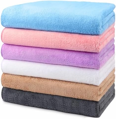 Orighty Bath Towels, Soft Feel Bath Towel, 6 Pack (24'' x 48'')