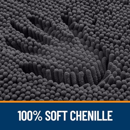 OLANLY Large Bathroom Rugs 70x46, Extra Soft Absorbent Chenille Bath Rugs