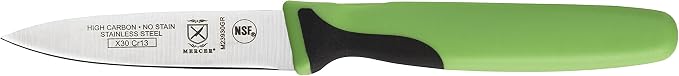 Mercer Culinary Millennia Colors 5-Piece Magnetic Board Set with Green Handles, Bamboo