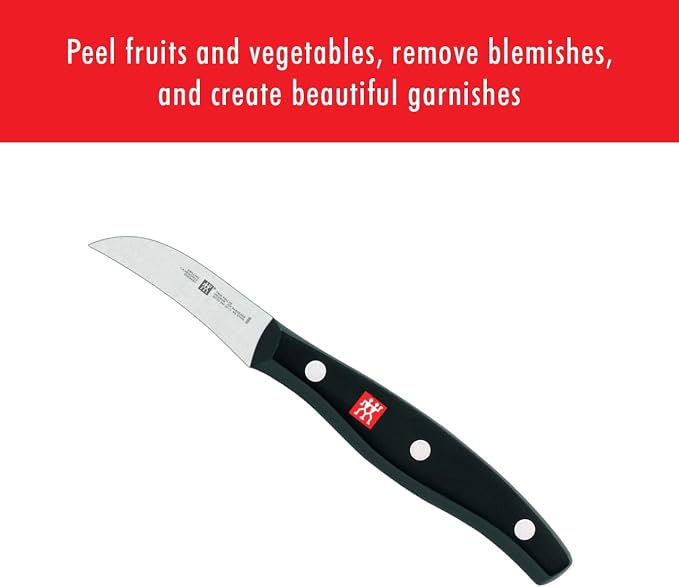 ZWILLING Twin Signature 2.75-inch Razor-Sharp German Bird's Beak Peeling Knife, Made in Company-Owned German Factory with Special Formula Steel perfected for almost 300 Years, Dishwasher Safe