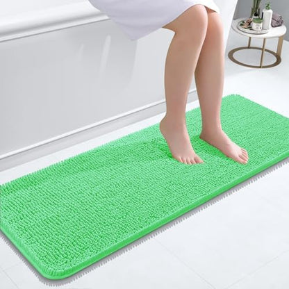 OLANLY Bathroom Runner Rugs 47x17, Extra Soft Absorbent Chenille Bath Rugs