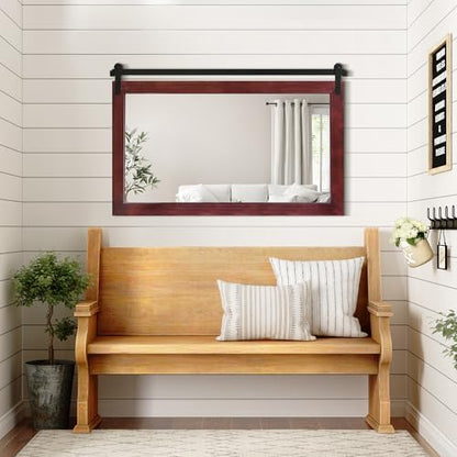 COGOOD Farmhouse Bathroom Mirrors for Over Sink - 30 x 49 Espresso