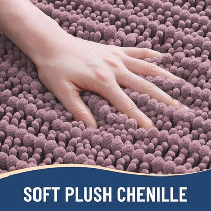 Arotive Bathroom Rugs Mat 24x16, Soft Absorbent Chenille Shaggy Bath Mat
