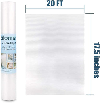 Glomen Refrigerator Liners, Fridge Mats, Washable Oil-Proof Fridge Pads Shelves Drawer Cabinet Liners, 17.5 Inches x 20 FT, Refrigerator Mats for Shelves (17.5 Inches x 20 FT)…