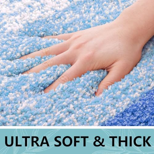 Arotive Microfiber Bathroom Rugs, Shaggy Soft Absorbent Bath Rug, 59x24