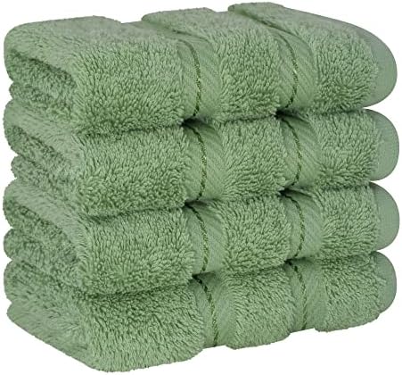 American Soft Linen 100% Cotton Luxury Turkish Towels, 4 PC Washcloth Set