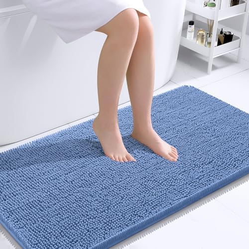 OLANLY Bathroom Runner Rugs 40x24, Extra Soft Absorbent Chenille Bath Rugs