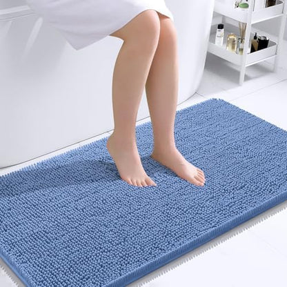 OLANLY Bathroom Runner Rugs 40x24, Extra Soft Absorbent Chenille Bath Rugs