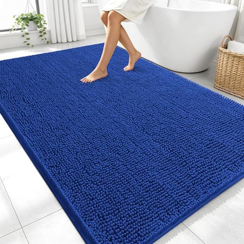 OLANLY Large Bathroom Rugs 70x46, Extra Soft Absorbent Chenille Bath Rugs