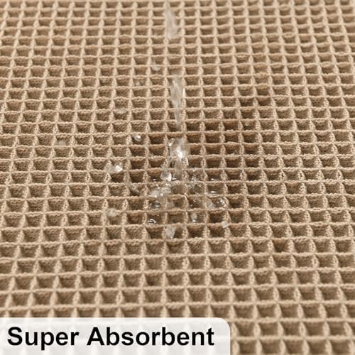 JIUZHEN Set of 2 Waffle Bath Mats Boho Bathroom Runner Rug 20"x32"+24"x48"