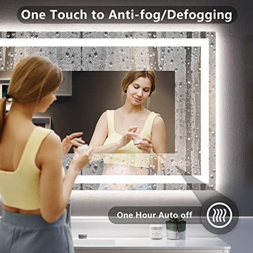 48x32 LED Bathroom Mirror with Lights, Lighted Vanity Mirror