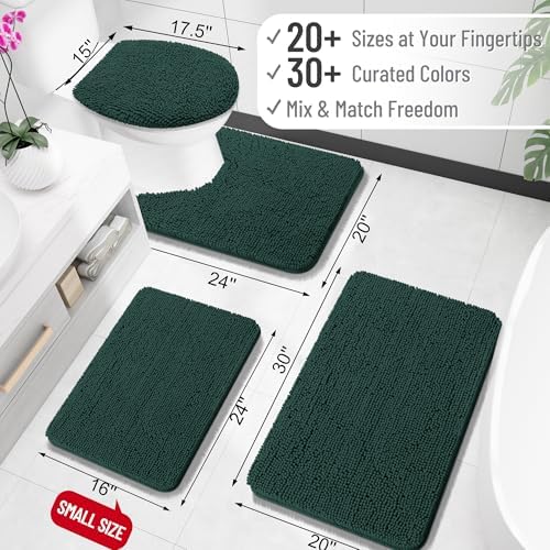 OLANLY Bathroom Rugs 36x24, Extra Soft Absorbent Chenille Bath Rugs