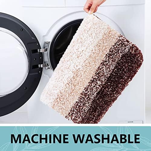 Arotive Microfiber Bathroom Rugs, Shaggy Soft Absorbent Bath Rug, 59x35