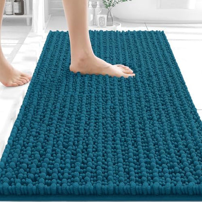 OLANLY Bathroom Rugs 30x20, Thick Soft Absorbent Chenille Bath Rugs