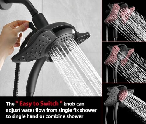 GRICH Shower Head with Handheld Spray - Dual High Pressure Showerhead