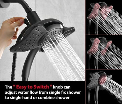 GRICH Shower Head with Handheld Spray - Dual High Pressure Showerhead