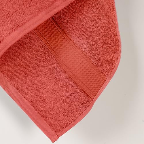 Superior Egyptian Cotton Plush & Absorbent, Bath Towel Set of 2, Coral