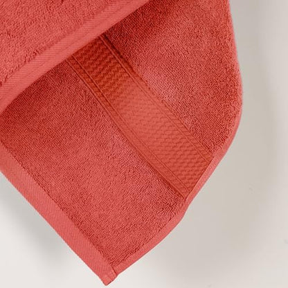 Superior Egyptian Cotton Plush & Absorbent, Bath Towel Set of 2, Coral