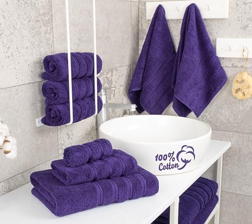 American Soft Linen 100% Cotton Luxury Turkish Towels, 6 Piece Towel Set