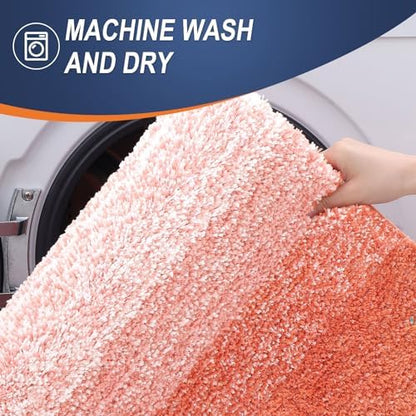 OLANLY Bathroom Runner Rug 54x24, Extra Soft Absorbent Microfiber Bath Rugs