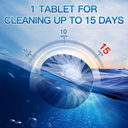Vacplus Toilet Bowl Cleaners - 20 Pack Long-Lasting Toilet Cleaner Tablets, Prevent Stains & Deodorize, Blue