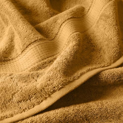 Superior Egyptian Cotton Plush & Absorbent, Bath Towel Set of 4, Gold
