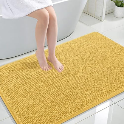 OLANLY Large Bathroom Rugs 47x32, Extra Soft Absorbent Chenille Bath Rugs