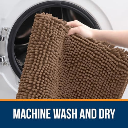 OLANLY Bathroom Runner Rugs 70x24, Extra Soft Absorbent Chenille Bath Rugs
