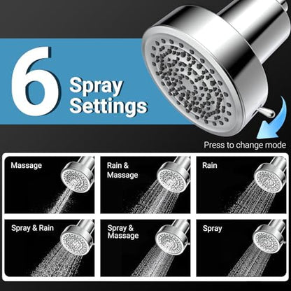Filtered Shower Head, Shower Head with Filters for Healthy Hair & Skin
