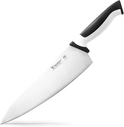 10-Inch Chef Knife, NSF Certified Razor-Sharp High Carbon Stainless Steel Blade – Ergonomic Color Coded Handle, Non-Slip Grip Kitchen Knife, DT-10 Series, White