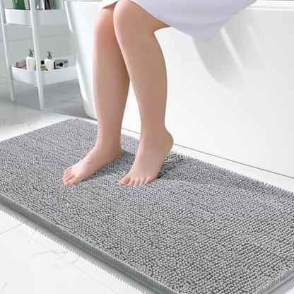 OLANLY Large Bathroom Rugs 50x30, Extra Soft Absorbent Chenille Bath Rugs