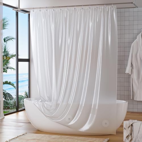 Titanker Long 72 x 78 Plastic Inside Shower Curtain Liner Frosted Waterproof PEVA Shower Curtains for Bathroom with Magnets and Rustproof Metal Grommets